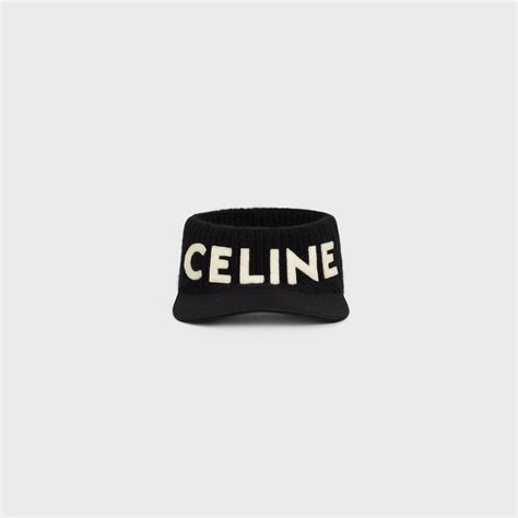 celine visor in wool black|TEXTILE ACCESSORIES WOMEN .